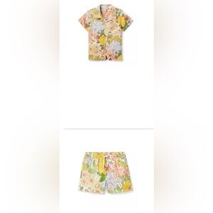 Janie and Jack Floral Shirt and Shorts Set - Yellow and Green